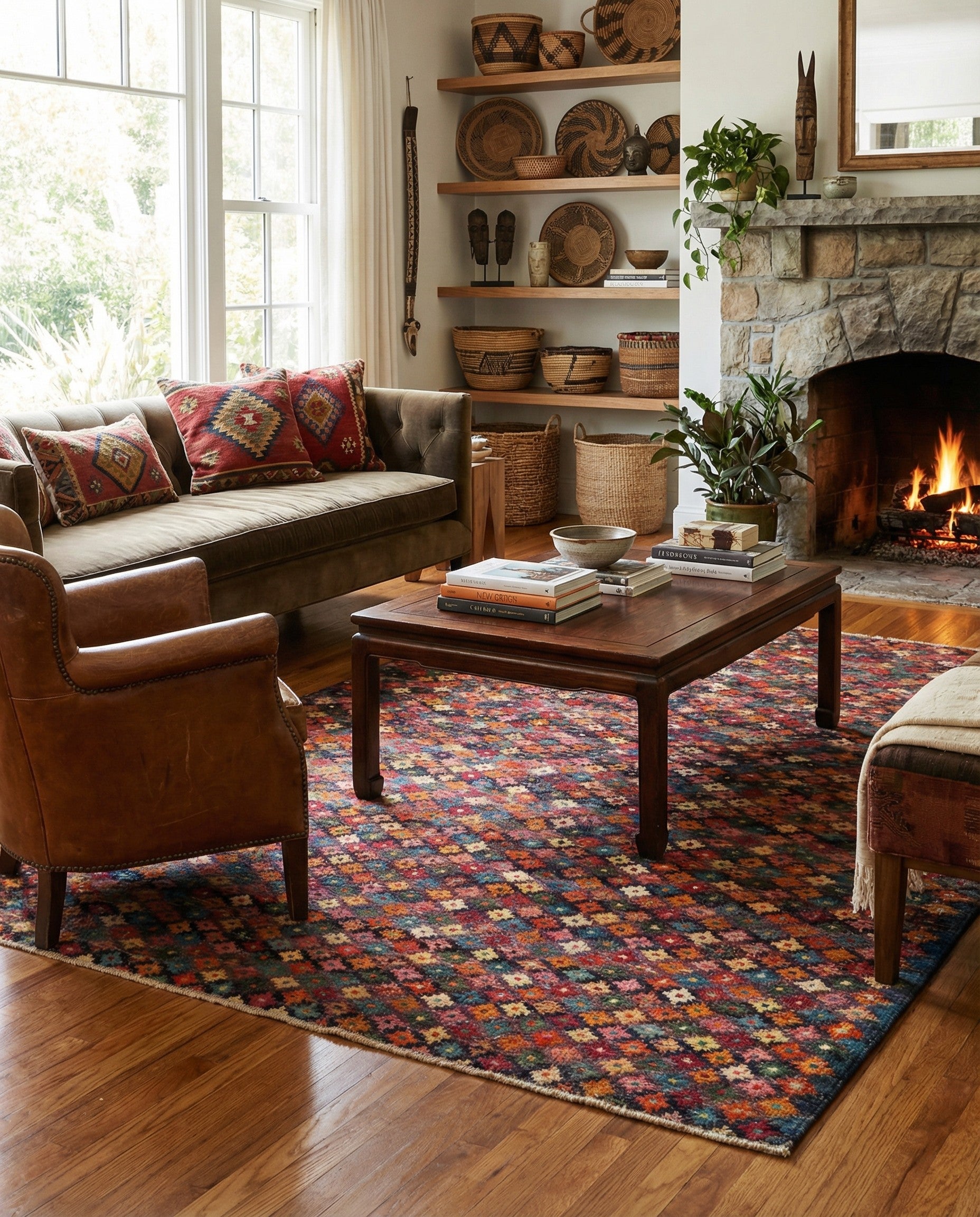 6' x 7' 10 Hand Knotted Balouch Wool Rug