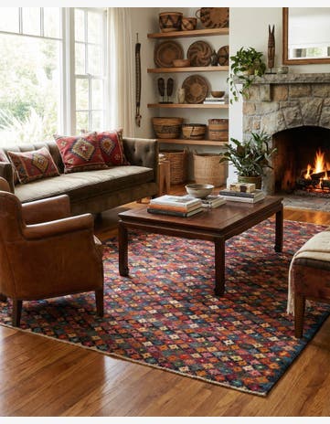 6' x 7' 10 Hand Knotted Balouch Wool Rug