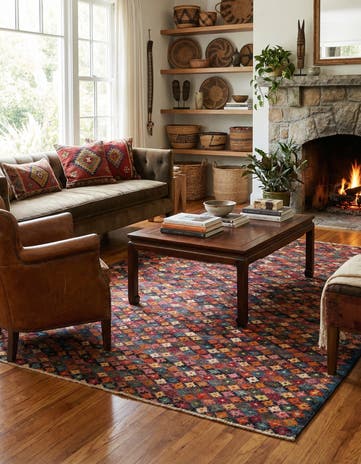 6' x 7' 10 Hand Knotted Balouch Wool Rug