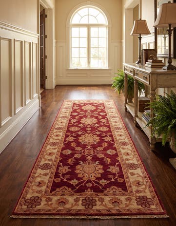2' 7 x 6' 11 Hand Knotted Ziegler Runner Rug
