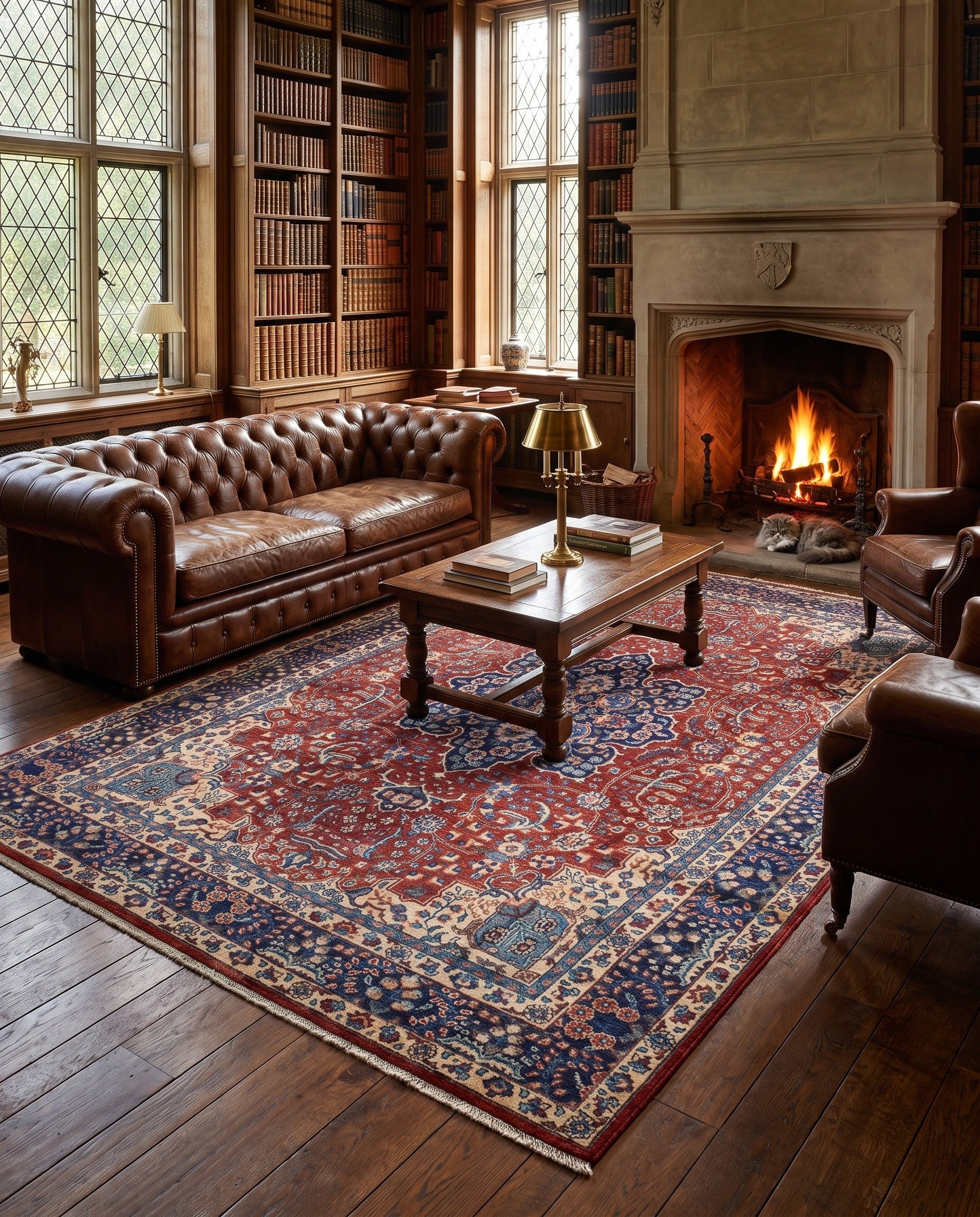 6' 9 x 9' 11 Hand Knotted Heriz Rug