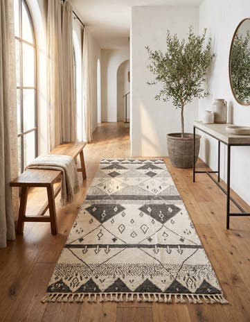 6' 3 x 12' 5 Hand Knotted Moroccan Wool Runner Rug