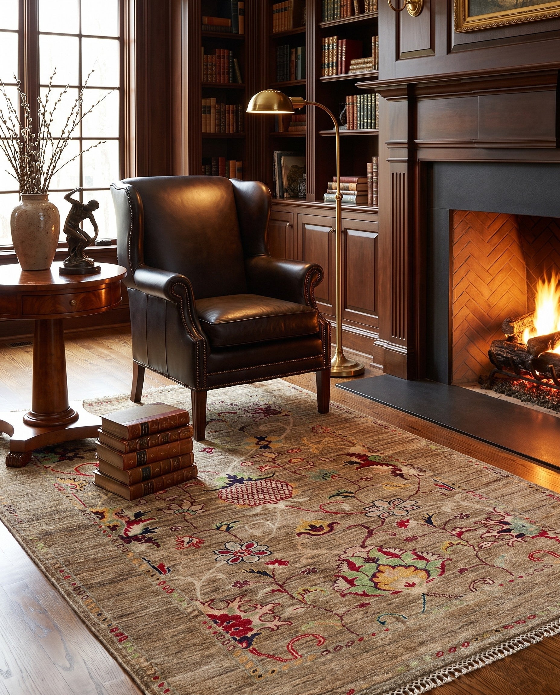 3' 5 x 4' 11 Hand Knotted Ariana Ziegler Rug