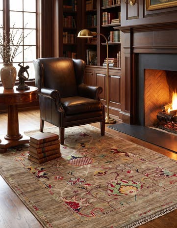 3' 5 x 4' 11 Hand Knotted Ariana Ziegler Rug
