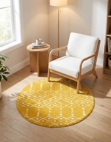 3' x 3' Paxon Trellis Round Rug