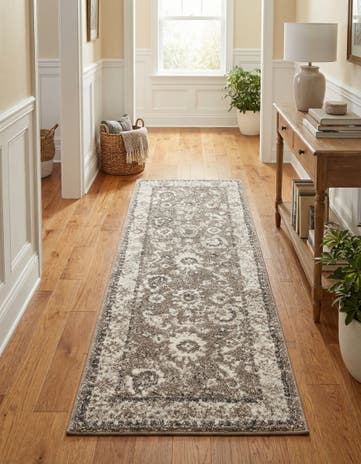Beige Brown Madeline Runner Rug