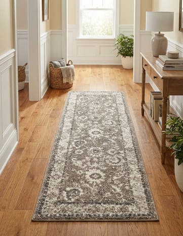 Beige Brown Madeline Runner Rug