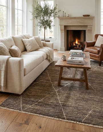 4' 7 x 6' 5 Hand Knotted Moroccan Wool Rug