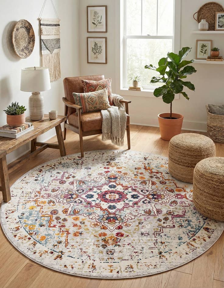 Detail image of 7' x 7' Amulet Round Rug