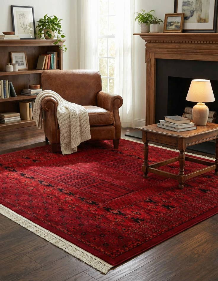 Detail image of 6' 1 x 6' 1 Bokhara Square Rug