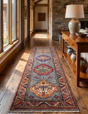 2' 7 x 7' 10 Hand Knotted Kazak Runner Rug
