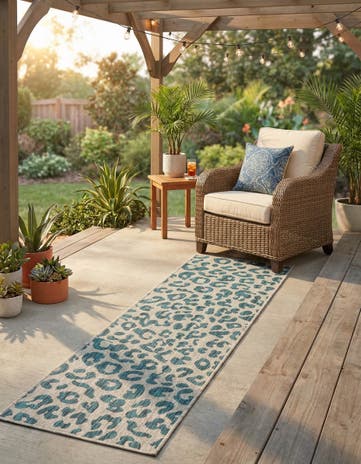 2' x 6' Easy-Clean Safari Indoor / Outdoor Runner Rug