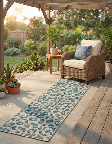 2' x 6' Easy-Clean Safari Indoor / Outdoor Runner Rug