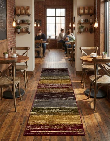 Beige Cafe Runner Rug