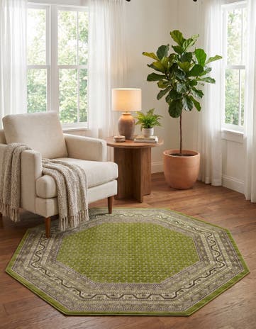 Green SoHo Octagon Rug