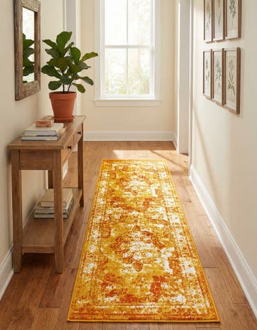 Orange Monaco Runner Rug