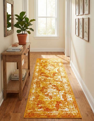 Orange Monaco Runner Rug