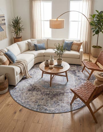 7' 10 x 7' 10 Yara Round Rug
