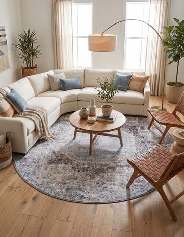 7' 10 x 7' 10 Yara Round Rug