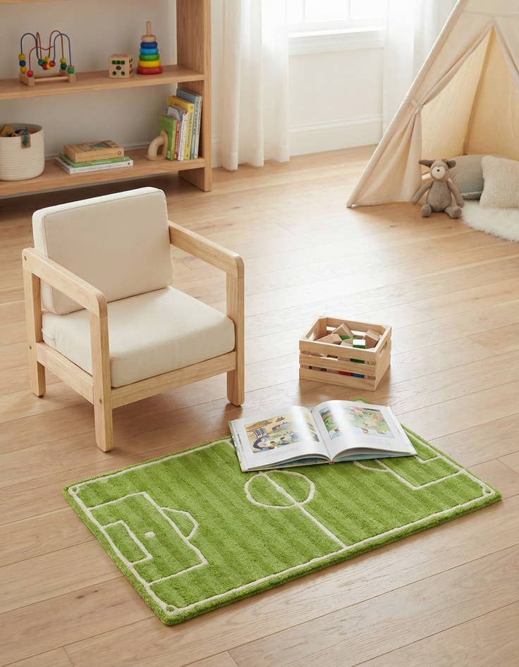 Detail image of 2' x 3' 1 Playtime Kids Wool Freeform Rug