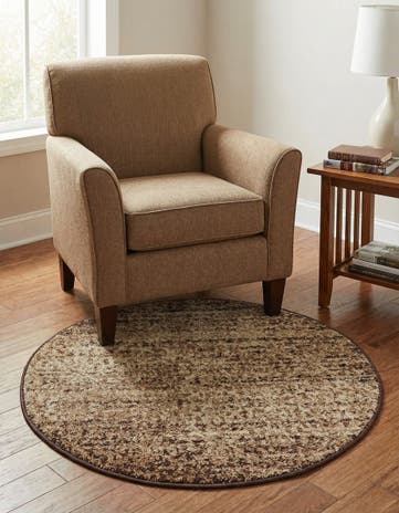 Beige Equinox Round Rug
