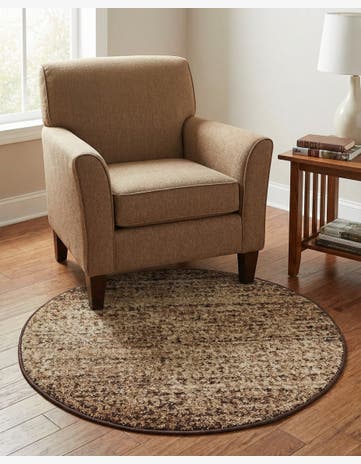 Beige Equinox Round Rug