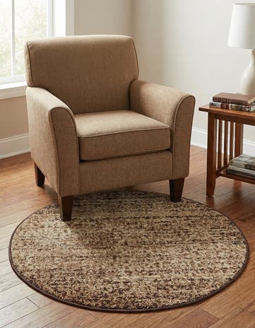 Beige Equinox Round Rug