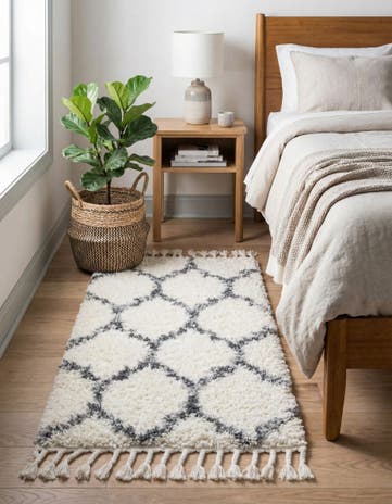 Ivory Athena Shag Rug