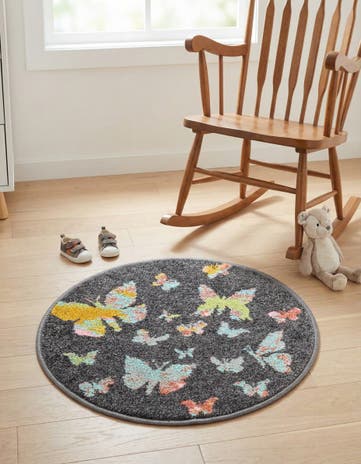 2' 2 x 2' 2 Whimsy Kids Round Rug