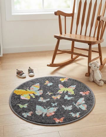2' 2 x 2' 2 Whimsy Kids Round Rug