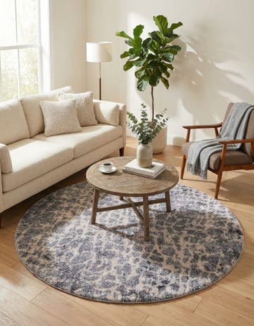 Gray Artemis Round Rug