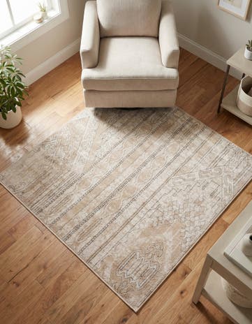 Ivory Oregon Square Rug