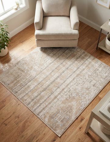 Ivory Oregon Square Rug