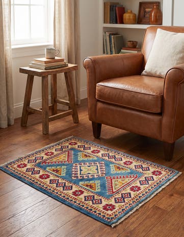 2' x 2' 11 Hand Knotted Kazak Rug