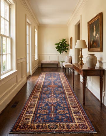 2' 9 x 10' 2 Hand Knotted Kazak Runner Rug