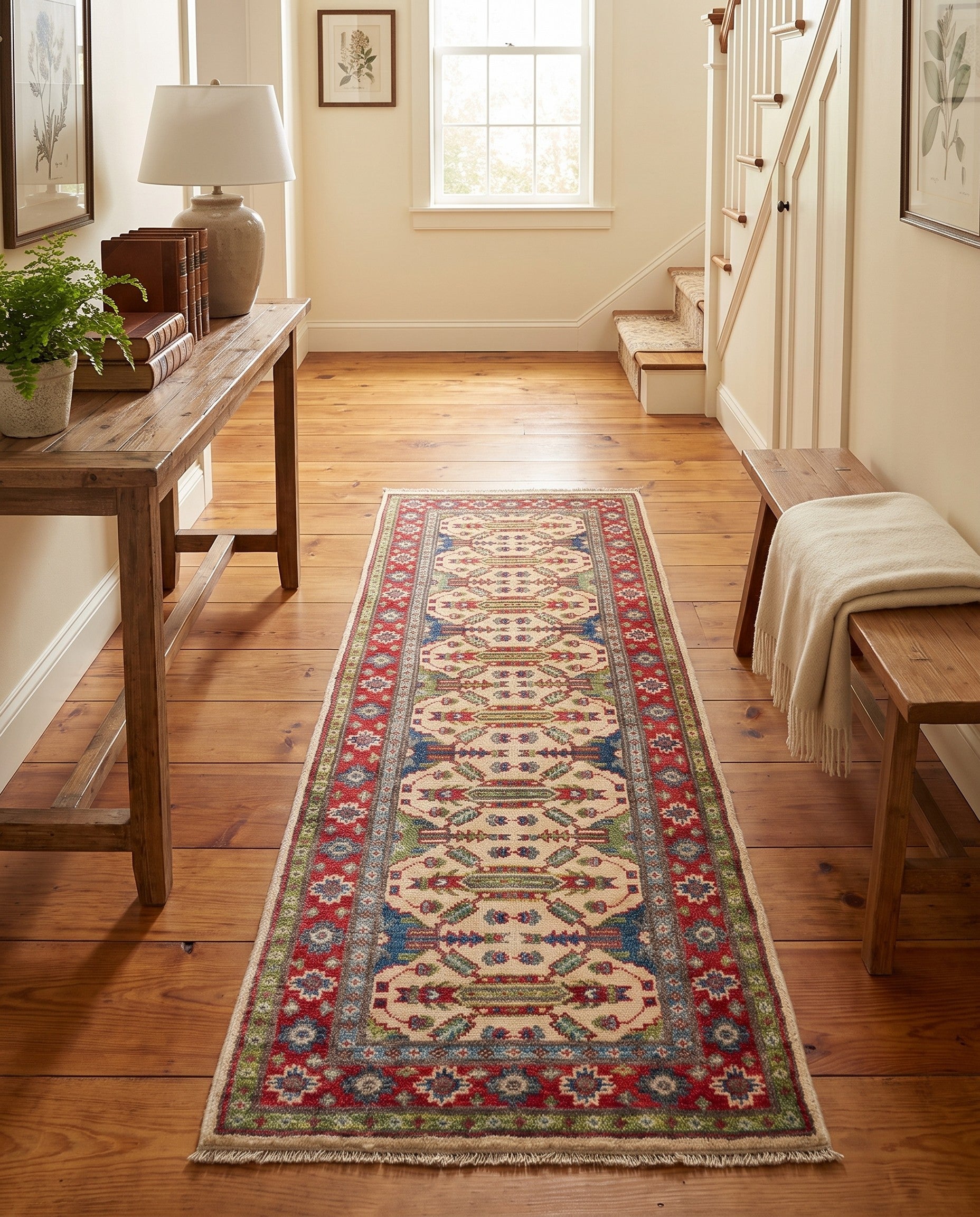 2' 2 x 6' Hand Knotted Kazak Runner Rug