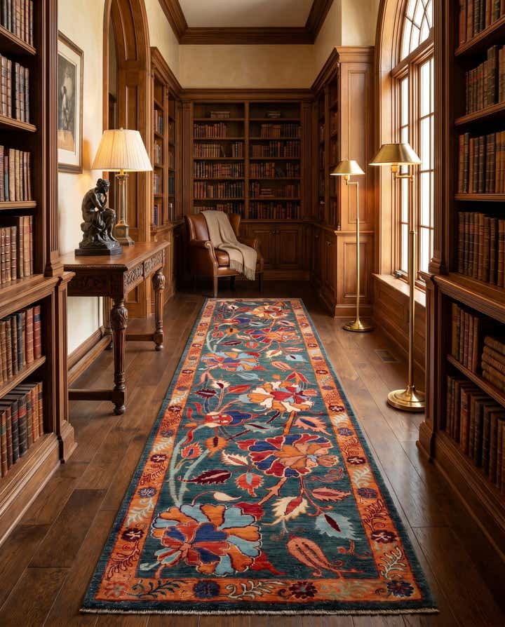 2' 8 x 9' 10 Hand Knotted Ariana Ziegler Runner Rug