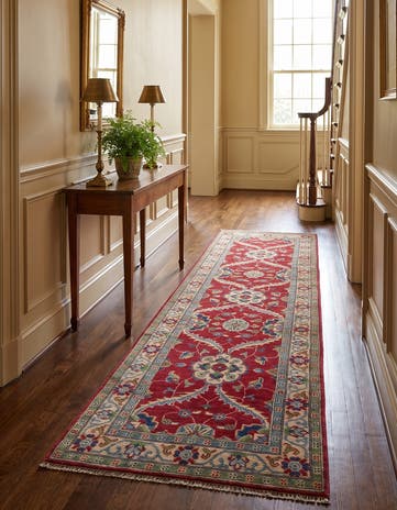 2' 9 x 9' 8 Hand Knotted Kazak Runner Rug