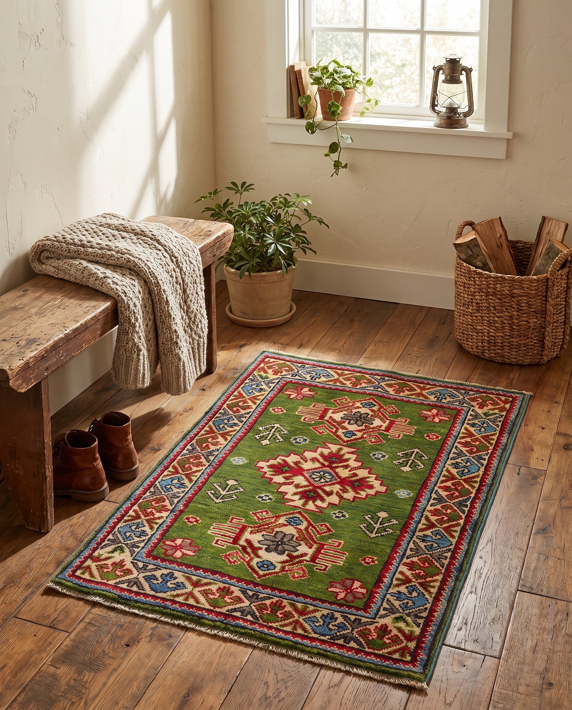 2' 2 x 3' Hand Knotted Kazak Rug