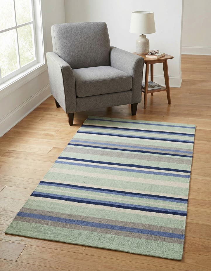 3' 1 x 5' 1 Hand Woven Flatweave Cotton Dhurri...