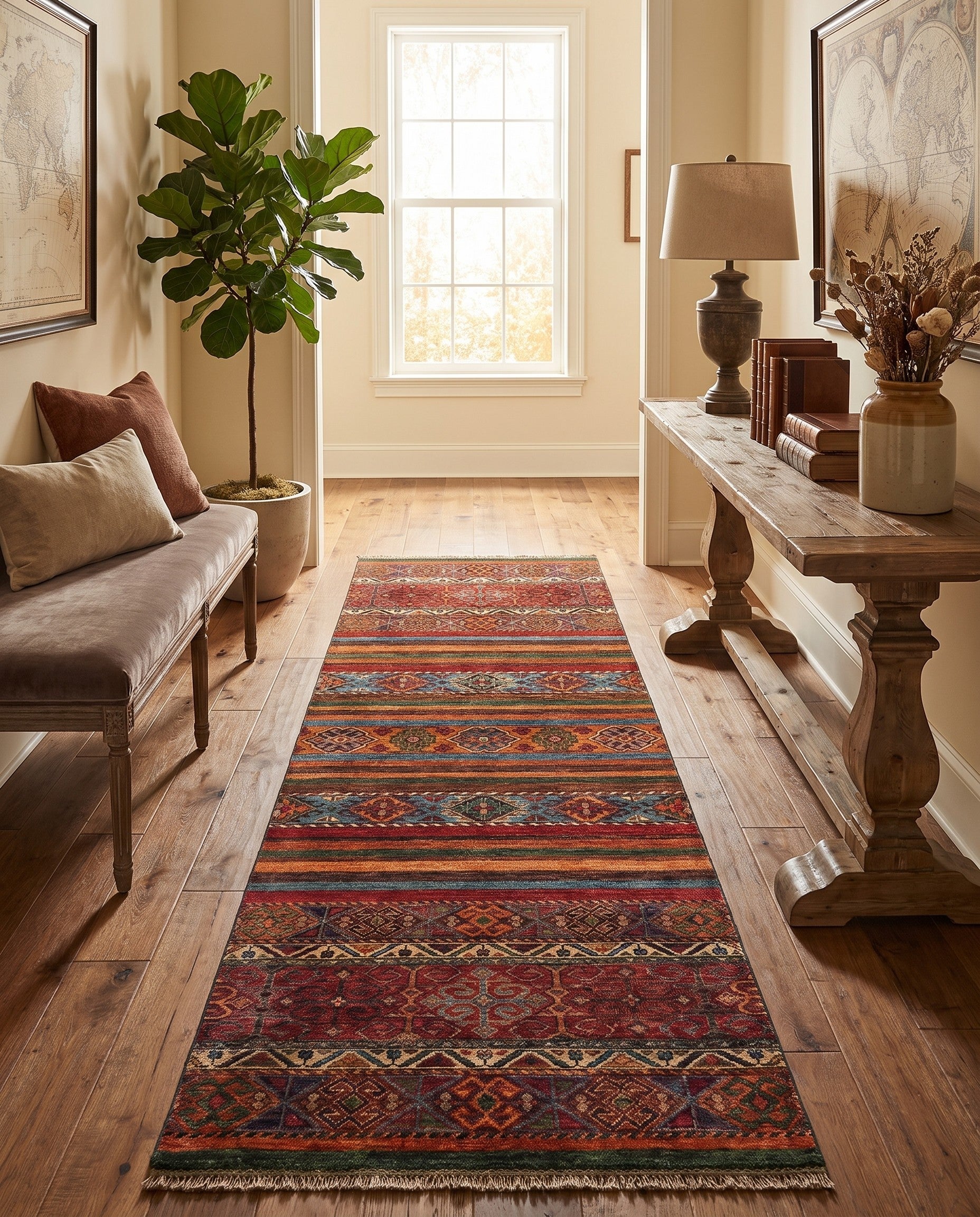2' 9 x 8' 7 Hand Knotted Kazak Runner Rug