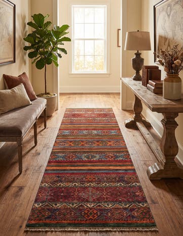 2' 9 x 8' 7 Hand Knotted Kazak Runner Rug