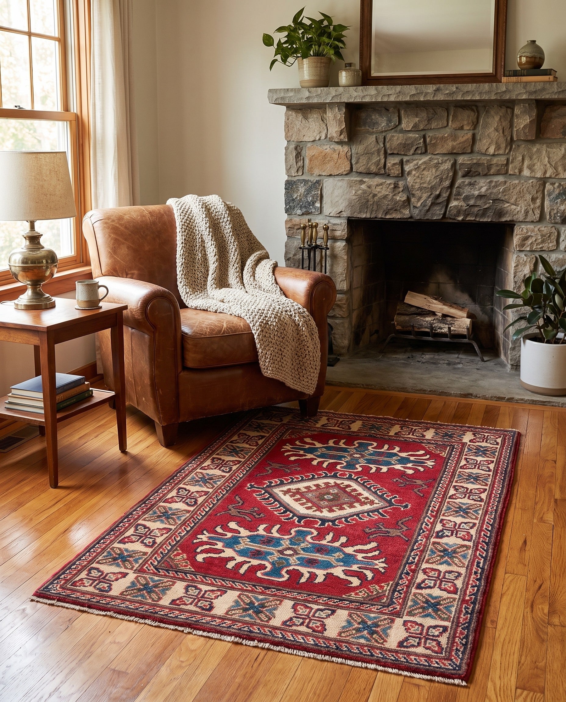 2' 8 x 4' 5 Hand Knotted Kazak Rug