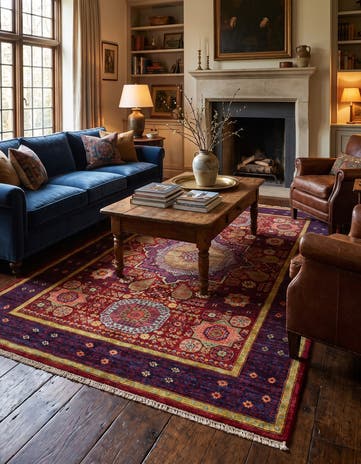 4' 1 x 6' 2 Hand Knotted Mamluk Ziegler Rug