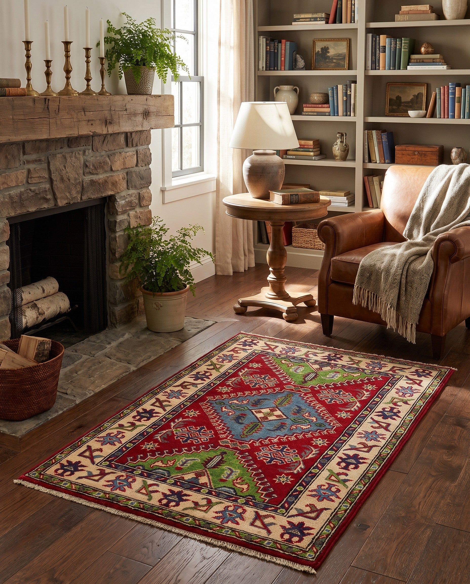 2' 9 x 4' 2 Hand Knotted Kazak Rug