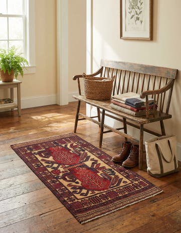 2' 10 x 4' 8 Hand Knotted Sumak Wool Rug