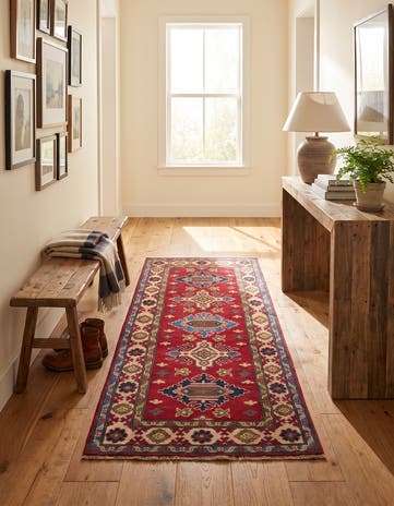 2' 7 x 6' 6 Hand Knotted Kazak Runner Rug