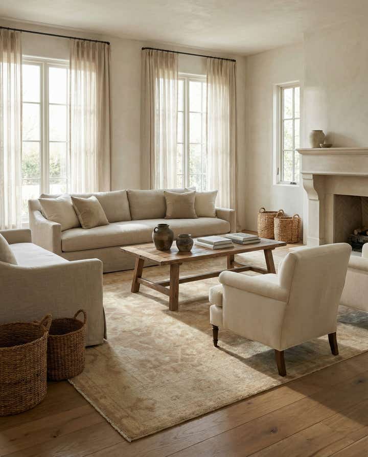 8' x 9' 10 Hand Knotted Oushak Wool Rug