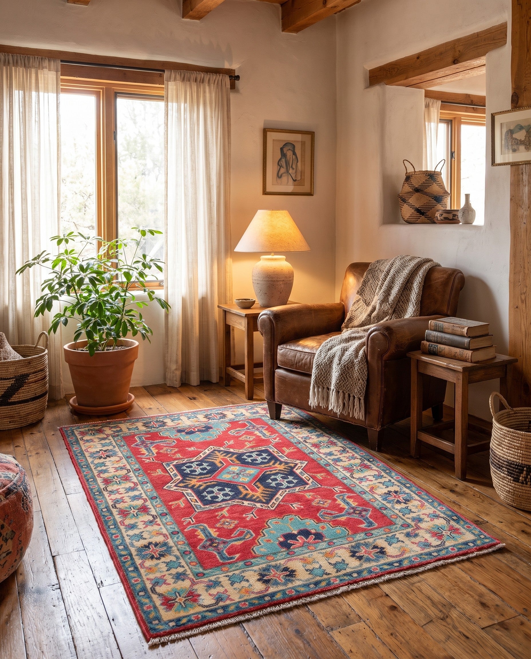2' 7 x 4' 2 Hand Knotted Kazak Rug