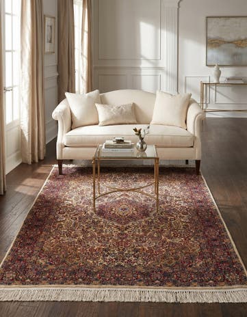 4' 2 x 5' 10 Hand Knotted Kashmir Wool Rug